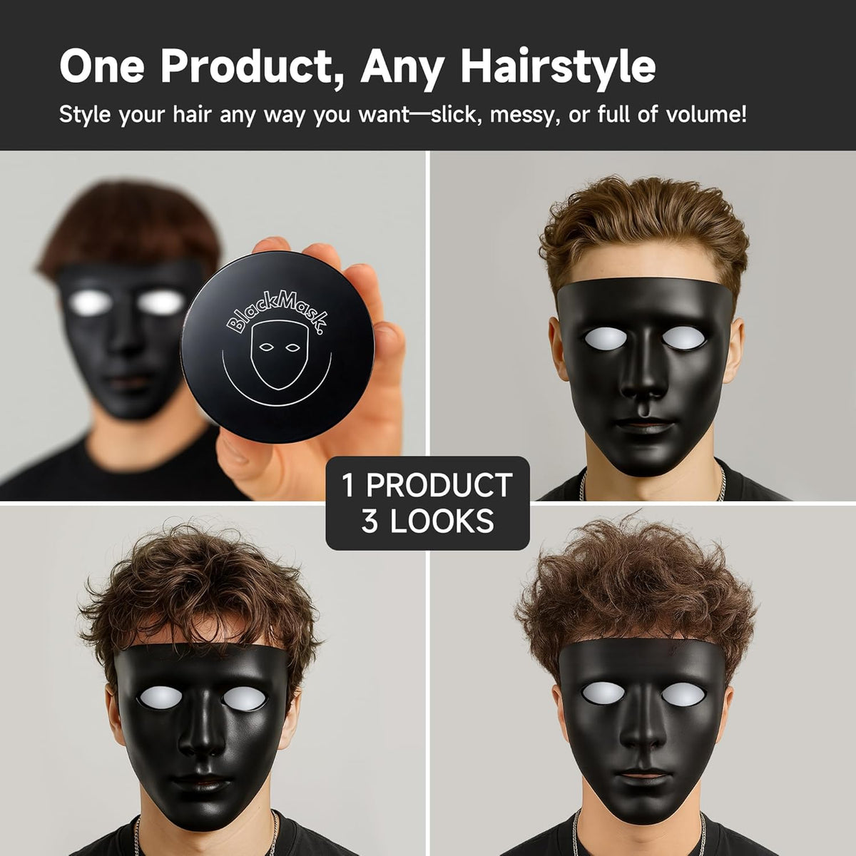 Hair Clay for Men (3.52 Oz) Matte Finish with Strong Hold, Hair Styling Clay, Adds Texture & Volume