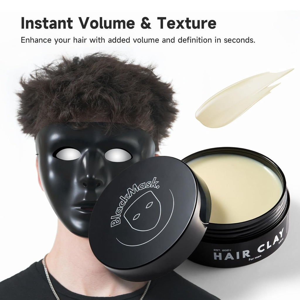 Hair Clay for Men (3.52 Oz) Matte Finish with Strong Hold, Hair Styling Clay, Adds Texture & Volume